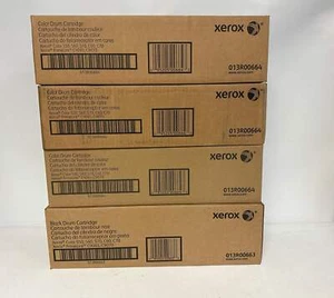 4 OEM Xerox C550,560,570,C60,C70 Drums 013R00663, 013R00664 (1 Black, 3 Color) - Picture 1 of 6