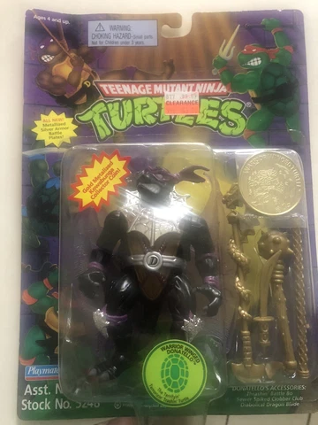 Unopened Vintage Tmnt Winged Warrior Donatello 1995 With Gold Coin Cover