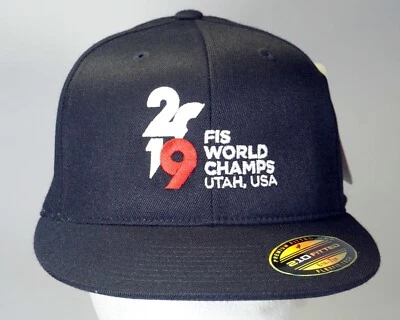 FIS Alpine 世界滑雪锦标赛 2019 美国犹他州合身 S/M 帽子 67/8-7-1/4 — 第 1/4 张图片