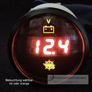 VOLTÍMETRO DIGITAL 8 - 32 Voltios ADICIONAL INSTRUMENTO - CALIBRE 52mm Osculati 12/24 - Imagen 1 de 4