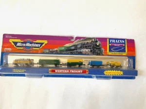 Galoob Micro Machines (1989) Western Freight Train Set w/ 12 Sections of Track - Picture 1 of 3