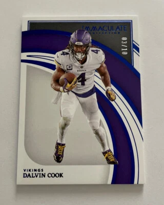 Dalvin Cook 2022 Immaculate Collection BLUE PARALLEL /10 Vikings Cowboys #57 - Image 1 of 3