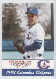 1992 Cracker Jack Columbus Clippers Police Don Stanford #10