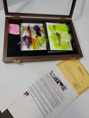 Billy Pate Tibor x30 flats pez hueso moscas atadas por Pat Ford estuche de madera con certificado de autenticidad Foto 1 de 4