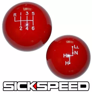 RED OL' SKOOL SHIFT KNOB/TRANSFER CASE SET FOR FJ CRUISER MANUAL GEAR SHIFTER - Bild 1 von 1