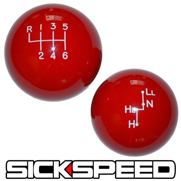 RED OL' SKOOL SHIFT KNOB/TRANSFER CASE SET FOR FJ CRUISER MANUAL GEAR SHIFTER  - Image 1 of 1