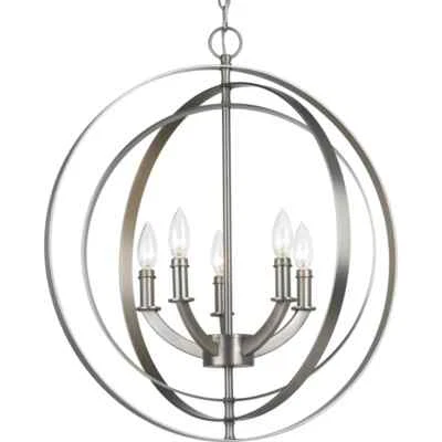 Progress Lighting P3841-126 Equinox Collection Five-Light Chandelier (OB) - Image 1 of 4