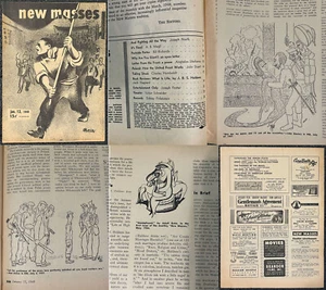 LABOR PARTY NEW MASSES January 13 1948 Gropper Anghelos Sikelianos WWII Leftist - Picture 1 of 12