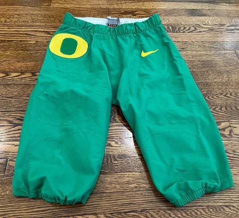 Oregon Ducks Nike Team Issued Football Pants Green Logo Sz 22 Cover
