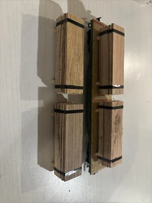 SET OF 4 STACKS OF PLYWOOD LOADS FOR HO SCALE FLAT CARS FITS ANY 7" LONG FLAT - Image 1 of 4