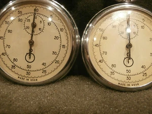 Soviet Stopwatches Mechanical Stopwatch Made in USSR 2 PIECES. - Picture 1 of 6