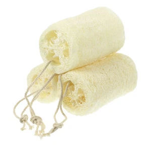 Esponja de esponja colgante natural para ducha corporal exfoliante beige 3,94" 3 un. - Imagen 1 de 8