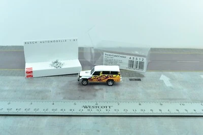 Toyota Land Cruiser Busch 43512 4x4 Crazy Cars blanco escala 1:87 HO Foto 1 de 4