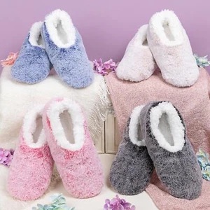 Snoozies! Super Soft Frosty Faux Fur in 4 Colours & UK sizes 3 to 7 - Picture 1 of 9