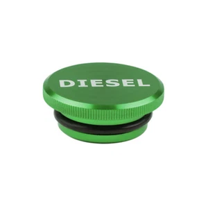 Diesel Billet Aluminum Fuel Cap Magnetic Green For 2013-2017 Dodge Ram Cummins - Imagen 1 de 8