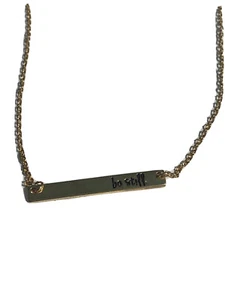 Be Still Gold Bar Necklace for Men’s Gold Tone - Picture 1 of 8