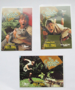 3 THE CROCODILE HUNTER STEVE IRWIN DART 2000 PROMO CARD LOT P1 UPDATE COMIC CON