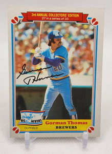 ⚾GORMAN THOMAS 1983 Topps Drake's Big Hitters  Milwaukee Brewers #27 Card⚾