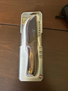 Camillus Titanium 9.75” fixed blade knife & sheath NEW in Package. Steel Blade - Picture 1 of 8