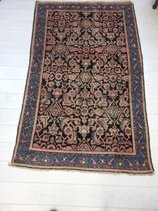 Antique P'ersian Kurdish handmade wool rug circa 1920 6.3 x 3.9 Ft Quality rug - Picture 1 of 19