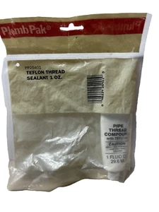 Paquete de 2 selladores de tubo de rosca de tubo de teflón blanco Plumb Pak PP854-1 1 fl. oz. - Imagen 1 de 1