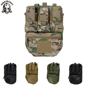 Tactical MOLLE Assault Back Panel Bag Ammo Plate Carrier Pouch For Hunting Vest - Picture 1 of 13
