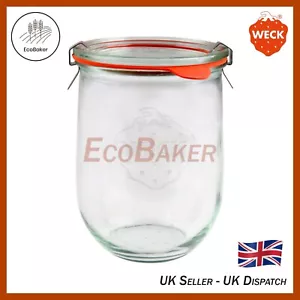 WECK 745 1062ml Tulip Storage Jar, Seal, Clamps. Canning, Yoghurt, Kimchi, Jam - Picture 1 of 1