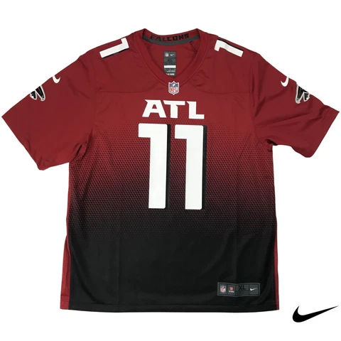 Nike Atlanta Falcons Julio Jones #11 On Field Alt Jersey Men’s Size XL Red/Black Cover