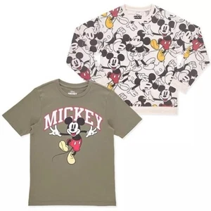 Mickey Mouse Boys' 10/12 2-Pack Tee and Crew Sweatshirt Set Size 10/12 - Picture 1 of 10