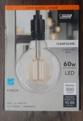 5.5W Clear Bulb Soft-White 2700k (Open Box) - Image 1 of 3