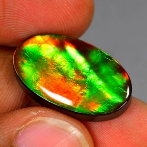 13.78Ct Oval _ Genuine Quality Natural Ammolite Loose Gemstone - Picture 1 of 2