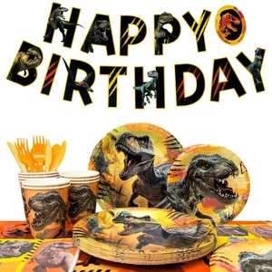 Vajilla decoraciones cumpleaños Jurassic World, juego de 127 piezas decoraciones de fiesta-dinos - Imagen 1 de 13