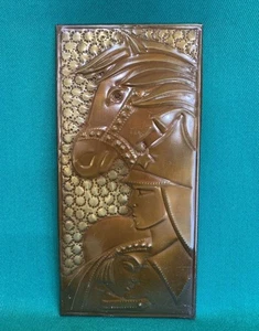 Vintage Copper Art "Budyonny" Plaque 10.8"x5.1" Soviet Era Collectible Decor - Picture 1 of 3