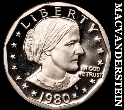 Dólar Susan B. Anthony 1980-S - Elección gema prueba brillante #F8074 Foto 1 de 2