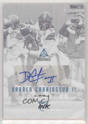 2018 Panini Luminance Rookie Ink Platinum Blue /25 Darren Carrington II Auto RC - Image 1 of 2