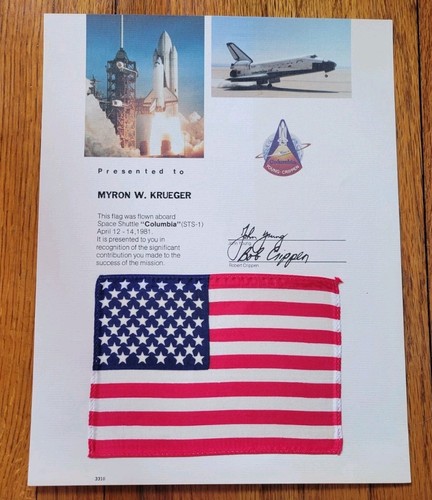 NASA STS-1 SPACE SHUTTLE COLUMBIA 1981 FLOWN FLAG Great condition! | eBay