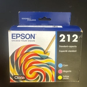 Epson 212 Color 3 Pack Ink Cartridge Cyan Magenta Yellow Genuine Exp 11/2027 - Picture 1 of 4