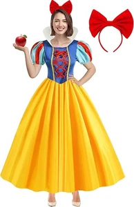Klassisches Halloween Luxus Prinzessin Kostüm mit Kopfbedeckung für Erwachsene, Königin Fee - Bild 1 von 6