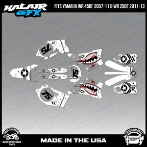 Graphics Kit for YAMAHA WR450F 2007-2011 WR250F 2007-13 Predator - White - Picture 1 of 4