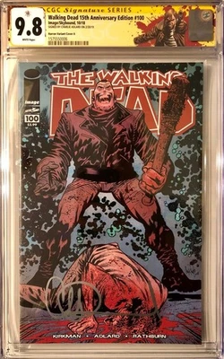 Walking Dead #100 15th Anniversary Harren Variant Cover A SS CGC 9.8 Sign Adlard - Image 1 of 2