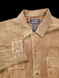 Woodward by Marshall Field’s Men’s Large Suede Button Up Shirt Jacket Tan... - Picture 1 of 8