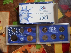 2001-S United States 10 Coin Proof Set US Mint OGP & COA ~ Nice Collector Item - Picture 1 of 8