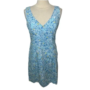 Vintage Lilly Pulitzer Dress Size 10 Monkey Cooking Print Blue Lined Sleeveless - Picture 1 of 9