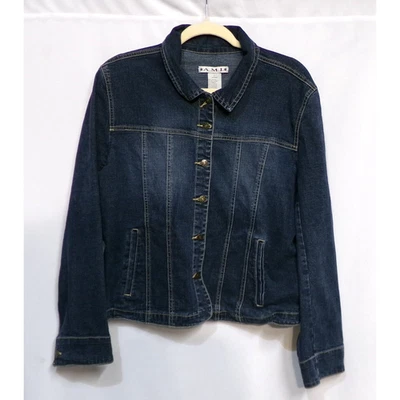 A.M.I. Chaqueta vaquera azul grande de manga larga para mujer Foto 1 de 4