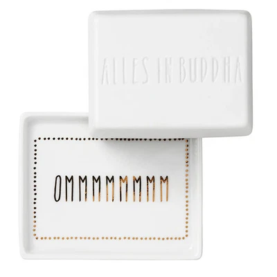 Butterdose aus Porzellan " Alles in Buddha " von räder design hingucker dekorat - Bild 1 von 2