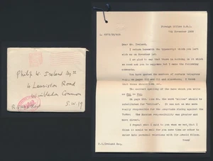 1935 GB FOREIGN OFFICE COVER GOVT ENTIRE ON IRAQ & AMIR ABDULLAH TRANSJORDAN RRR - Imagen 1 de 24