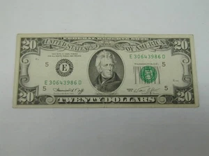 1974 SERIES U.S. TWENTY DOLLAR $20 BILL VINTAGE RICHMOND E SERIES - Picture 1 of 2