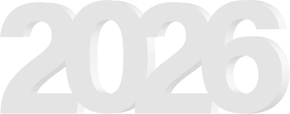 Letrero grande 2026 decoraciones de graduación 2026 accesorios de cabina de fotos para personas mayores blanco  Foto 1 de 4