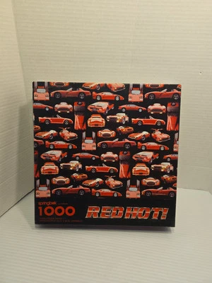 Springbok Puzzle Red Hot Vintage Sports Cars 1000 Piece 1996 Hallmark  Car  - Image 1 of 4