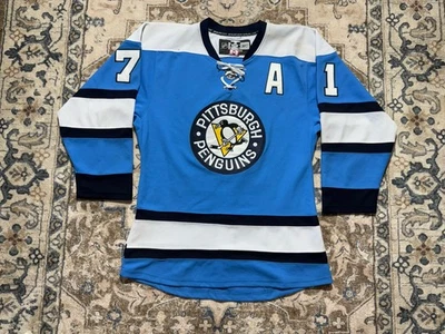 Camiseta deportiva Pittsburgh Penguins Reebok Evgeni Malkin NHL azul en polvo talla alternativa 50 Foto 1 de 4